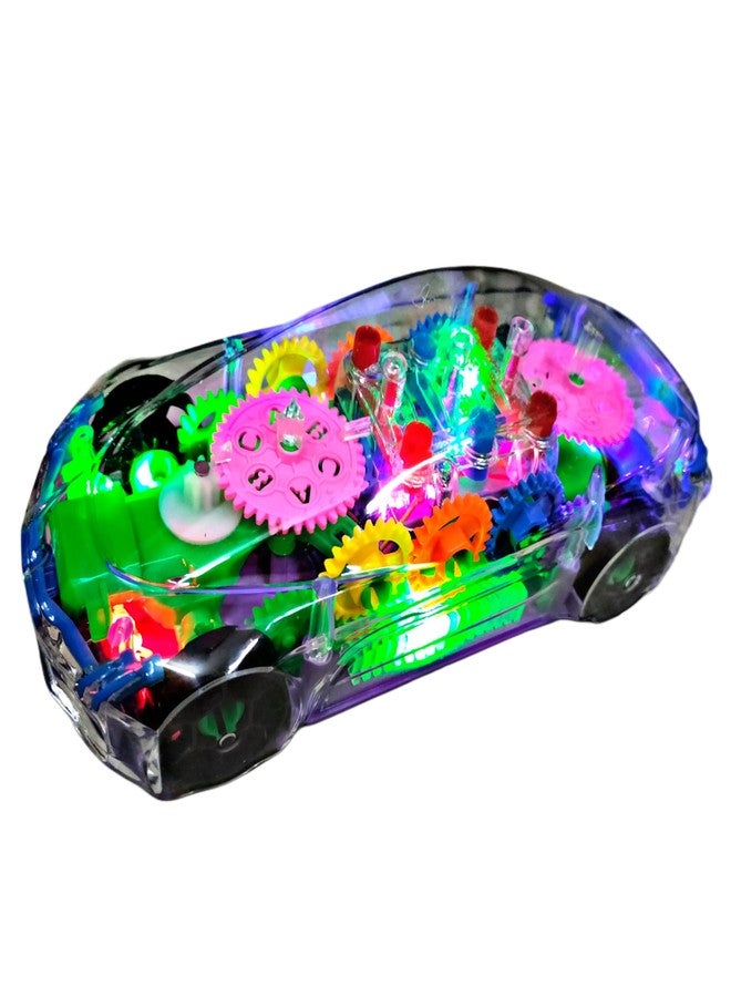 RUHANI Concept Musical and 3D Lights Kids Transparent Car, Toy for 2 to 5 Year Kids Baby Toy, Multicolor - Image 3